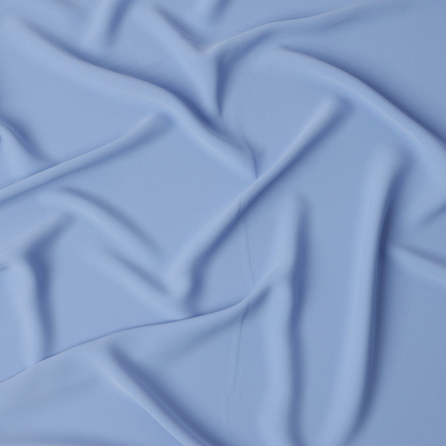 Sky Blue Plain Synthetic Stretchable Crepe Fabric – 140 cm Wide – Made in Indonesia-D22130