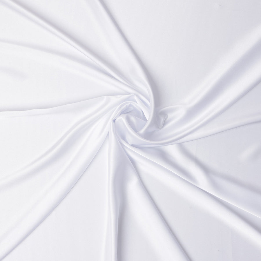 White Synthetic Crepe Satin Fabric – Smooth & Lustrous – 140cm Wide – Made in Japan-D22165