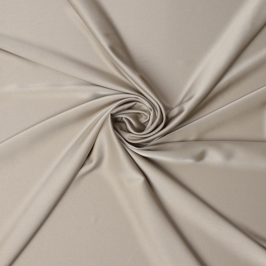 قماش كريب ساتان صناعي بلون الشمبانيا - ناعم ولامع - عرض 140 سم - صنع في اليابان - D22167