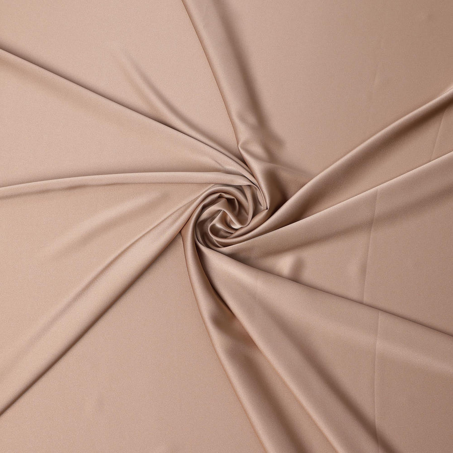 Light Brown Synthetic Crepe Satin Fabric – Smooth & Lustrous – 140cm Wide – Made in Japan-D22170