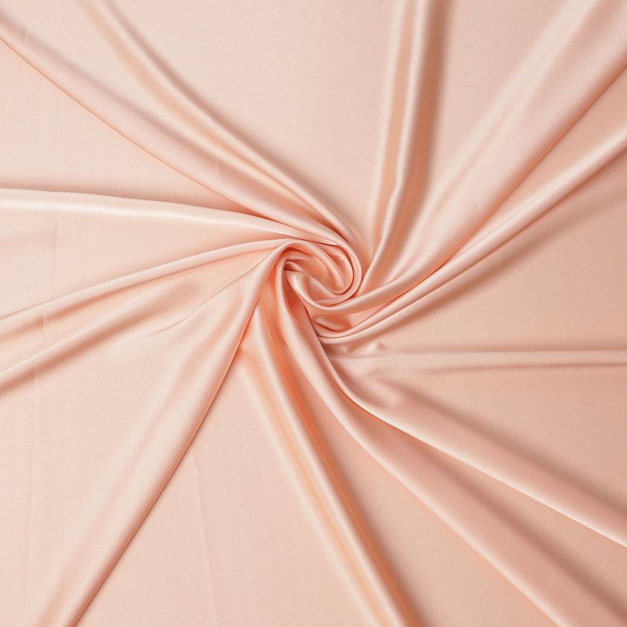 Peach Synthetic Crepe Satin Fabric – Smooth & Lustrous – 140cm Wide – Made in Japan-D22171