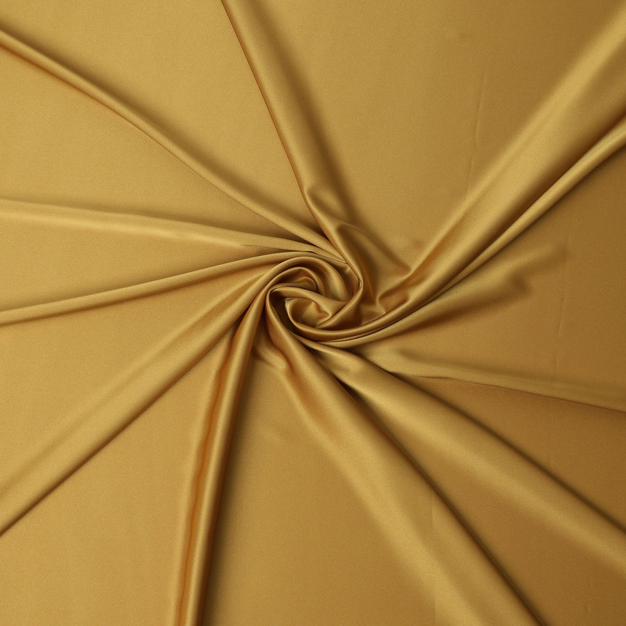 Mustard Yellow Synthetic Crepe Satin Fabric – Smooth & Lustrous – 140cm Wide – Made in Japan-D22174