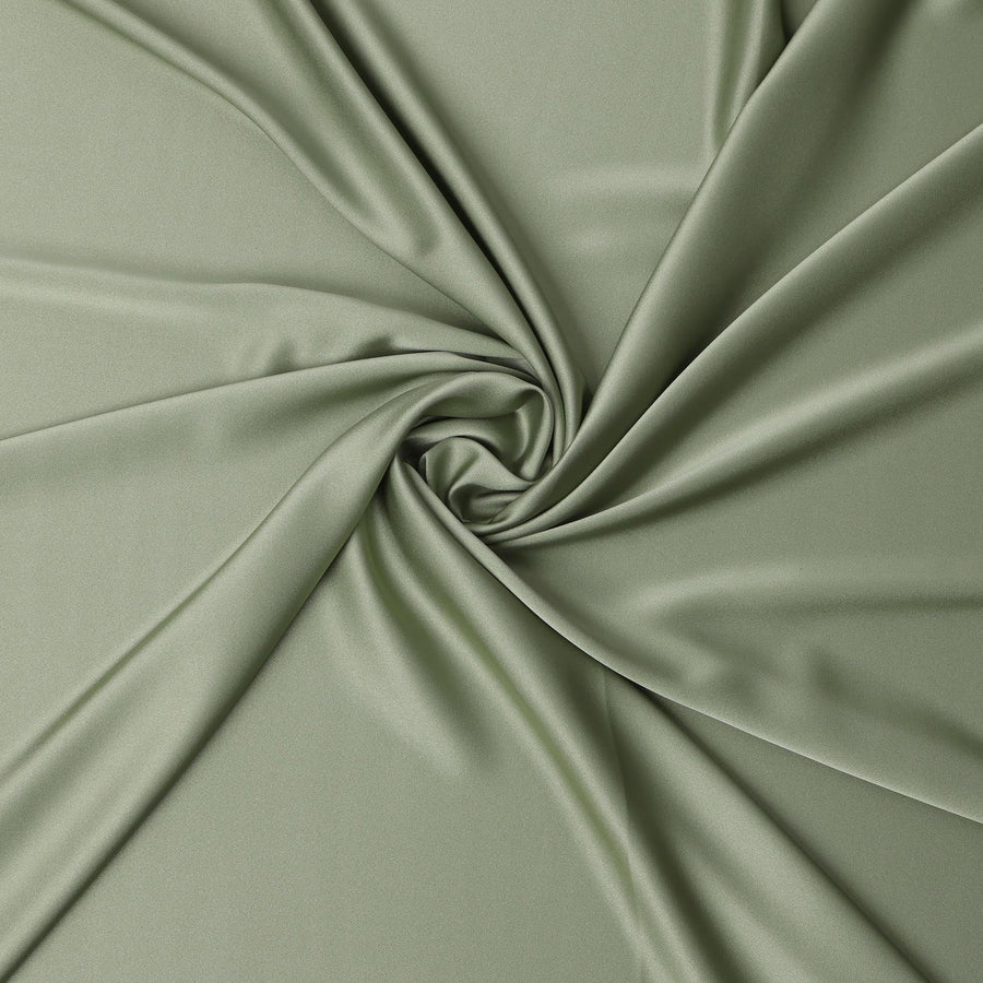 Sage Green Synthetic Crepe Satin Fabric – Smooth & Lustrous – 140cm Wide – Made in Japan-D22175