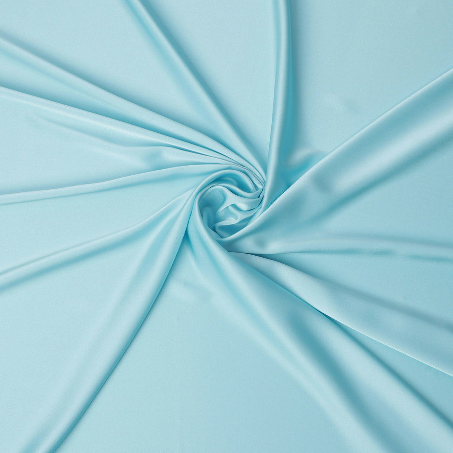 Sky Blue Synthetic Crepe Satin Fabric – Smooth & Lustrous – 140cm Wide – Made in Japan-D22182