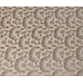 قماش جورجيت صناعي مطرز باللون البيج - عرض 110 سم، بنقشة زهور، صنع في الهند - D22223