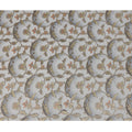 قماش جورجيت صناعي مطرز باللون الرمادي - عرض 110 سم، تصميم زهور، صنع في الهند - D22224