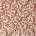 قماش جورجيت صناعي بلون الخوخ - 110 سم، الهند - D22226