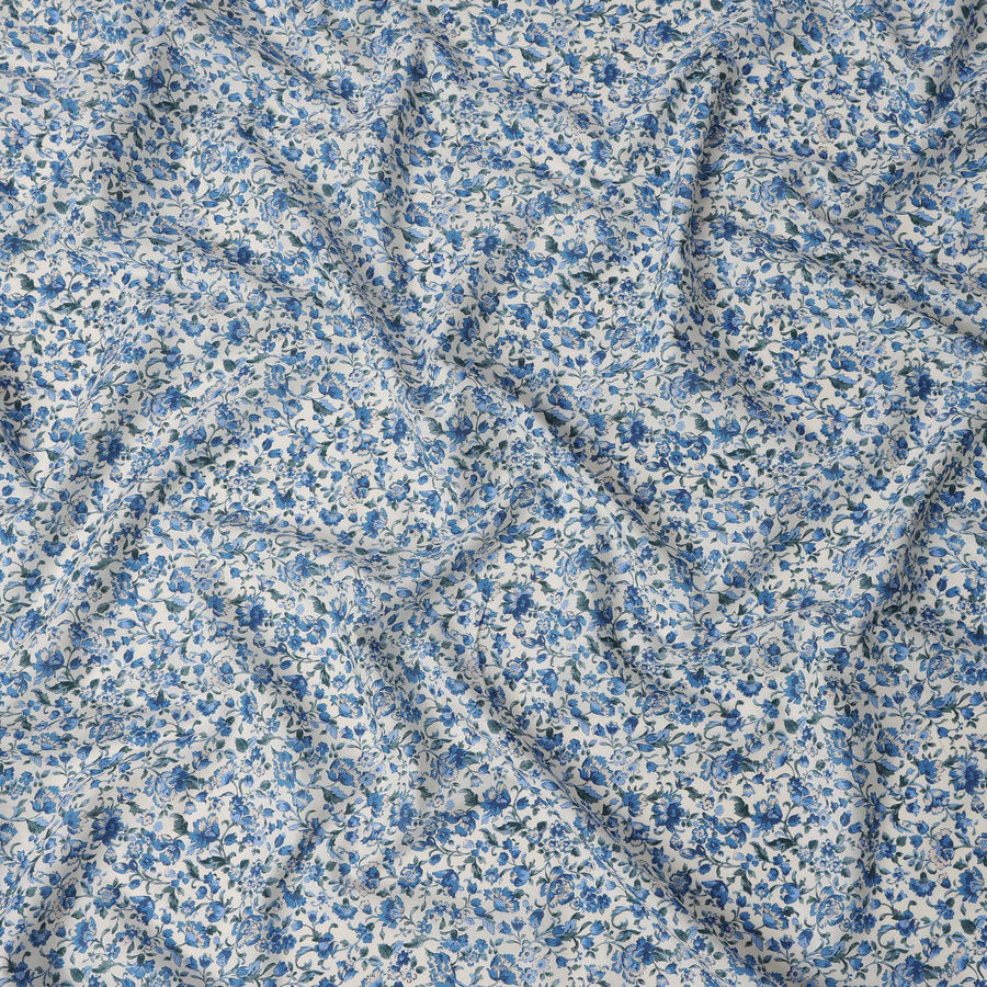 Ivory Blue Cotton Lawn Digital Printed Fabric – 110 Cms, Japan-D22238