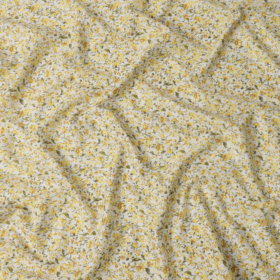 Sunshine Yellow Cotton Lawn Digital Printed Fabric – 110 Cms, Japan-D22241