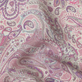 قماش فيسكوز وردي متعدد الألوان مطبوع رقميًا - 110 سم، صنع في الهند - D22247