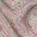 Grey Multicolor Paisley Viscose Digital Printed Fabric – 110 cm, Made in India-D22248