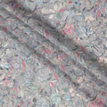 Grey Multicolor Floral Viscose Digital Printed Fabric – 110 cm, Made in India-D22251