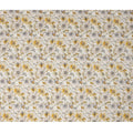 قماش فيسكوز مطبوع رقميًا بنقشة زهور صفراء فاتحة - 110 سم، صنع في الهند - D22254
