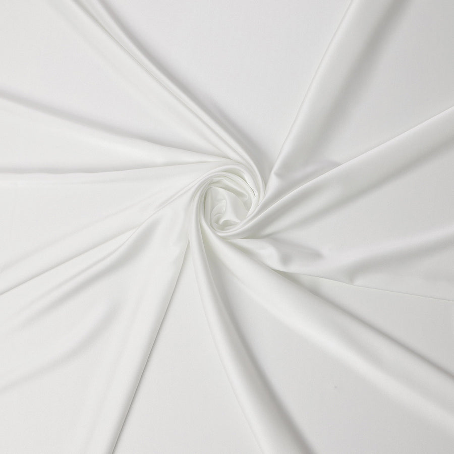 قماش ساتان حريري نقي فاخر سادة بلون أبيض فاتح - 110 سم - D22257