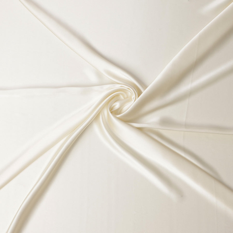 Ivory Plain Premium Pure Silk Satin Fabric – 110 cm-D22258