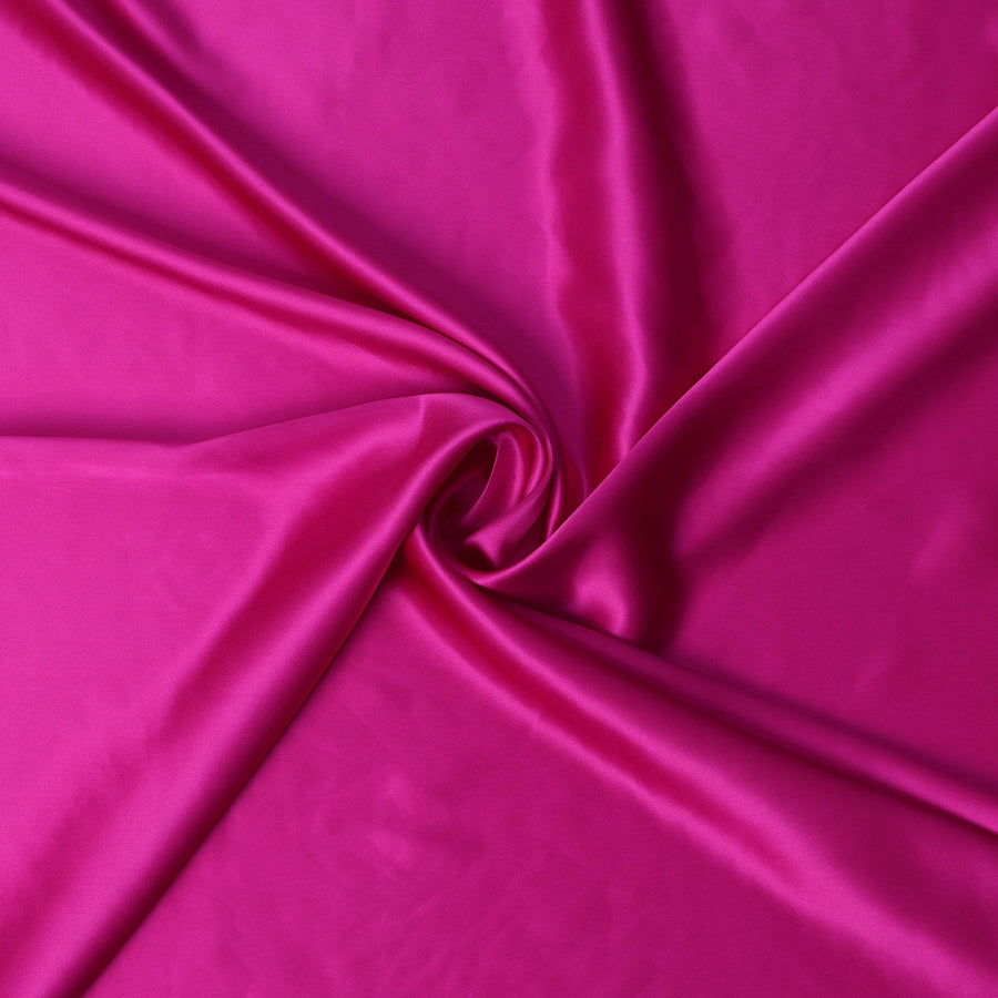 قماش ساتان حريري خالص سادة وردي اللون من راني - 110 سم - D22261