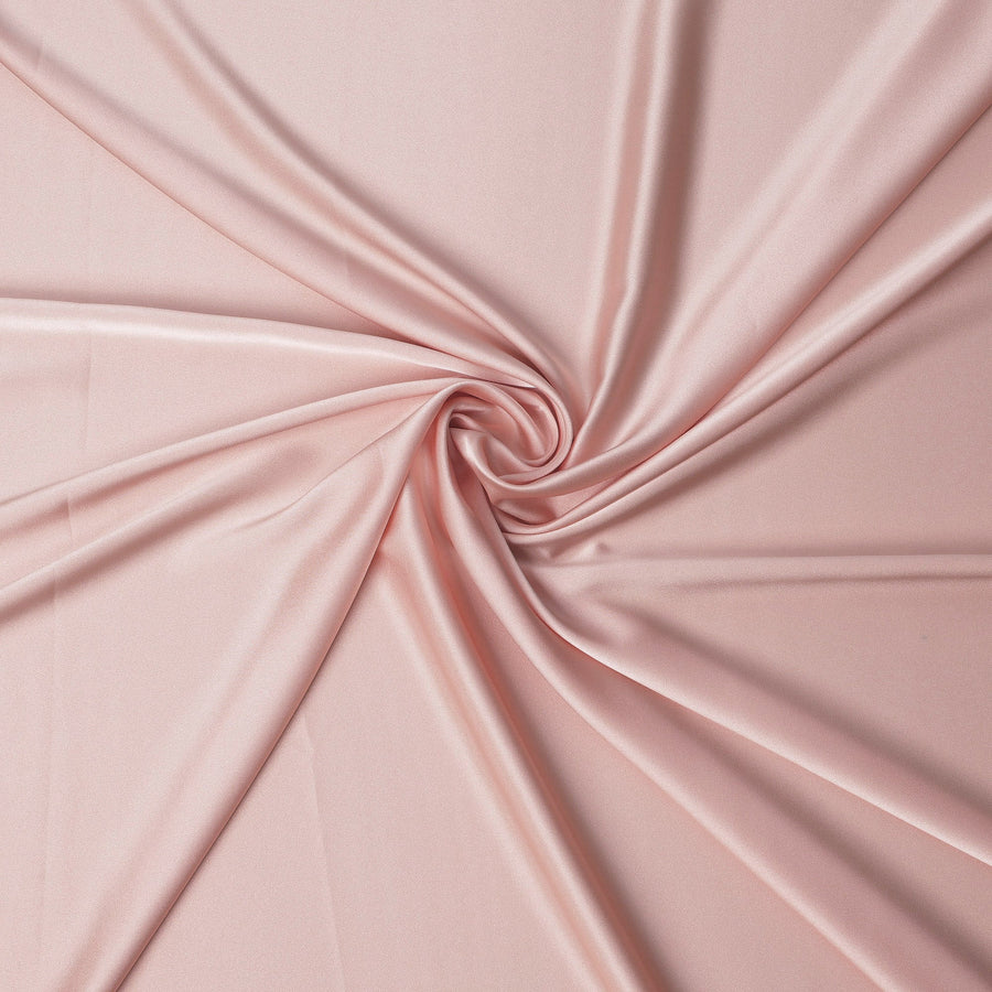 قماش ساتان حريري خالص سادة بلون وردي فاتح - 110 سم - D22262