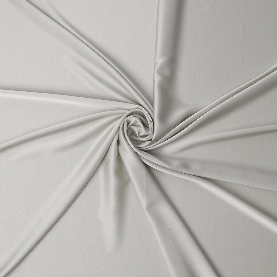 قماش ساتان حريري خالص بلون رمادي لؤلؤي سادة - 110 سم - D22271