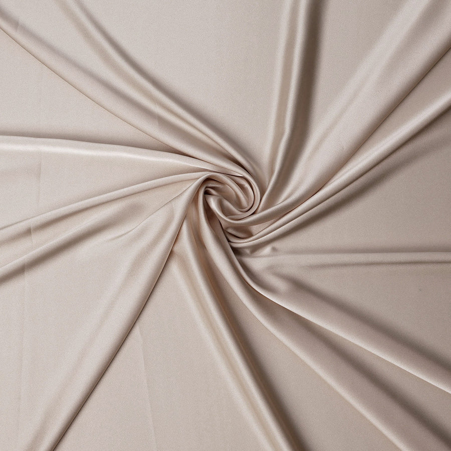 Champagne Plain Pure Silk Satin Fabric – 110 cm-D22273