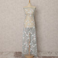 Soft Blue Embroidered Nylon Tulle Fabric with Sequins – 135 Cms Wide, 3.5 Mtrs, Made in India-D22344
