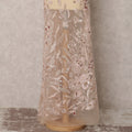 Dusty Rose Embroidered Nylon Tulle Fabric with Sequins – 135 Cms Wide, 3.5 Mtrs, Taiwan-D22345