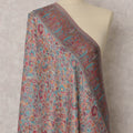 Brown Multicolor Paisley Woven Cotton Silk Dupatta, 240X95 Cms, India-D22423