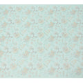 قماش فوال قطني مطرز بأزهار بلون أخضر نعناعي، تصميم بخيوط دقيقة، عرض 110 سم، صنع في الهند - D22585