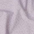Lavender Eyelet Embroidery Cotton Voile Fabric, All-Over Floral Cutwork Pattern, 110 Cms Width, Made in India-D22602