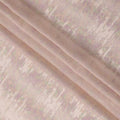 قماش شيفون حريري بتصميم خطي لامع لامع بلون وردي باهت، عرض 110 سم، صنع في كوريا الجنوبية - D22640