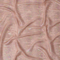 قماش شيفون حريري بتصميم خطي معدني لامع بلون الخوخ الوردي، عرض 110 سم، صنع في كوريا الجنوبية - D22643