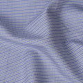 قماش قميص من مزيج القطن بنقشة مربعات صغيرة باللونين الأزرق والأبيض، عرض 140 سم، صنع في اليابان - D22780