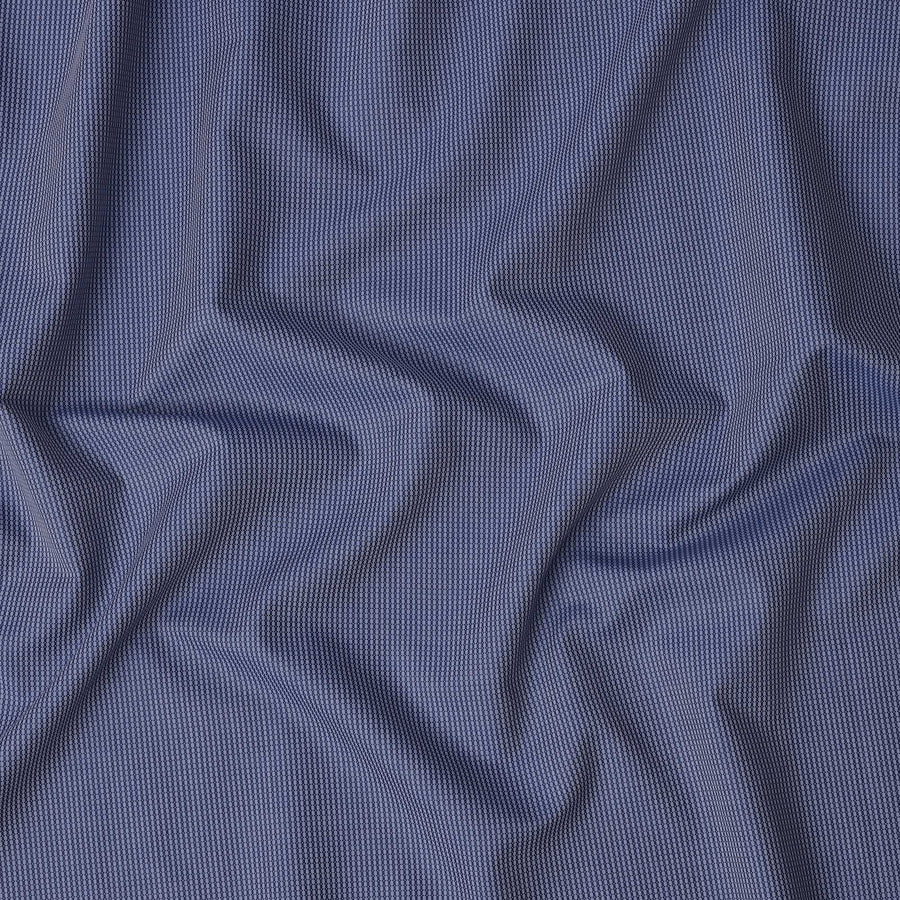 قماش قميص من مزيج القطن، أزرق داكن، منقوش بنقشة مربعات دقيقة، عرض 140 سم، صنع في اليابان - D22781