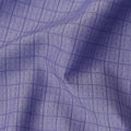 قماش قميص من مزيج القطن بتصميم مربعات شبكية رفيعة باللون الأزرق اللافندر، عرض 140 سم، صنع في اليابان - D22786