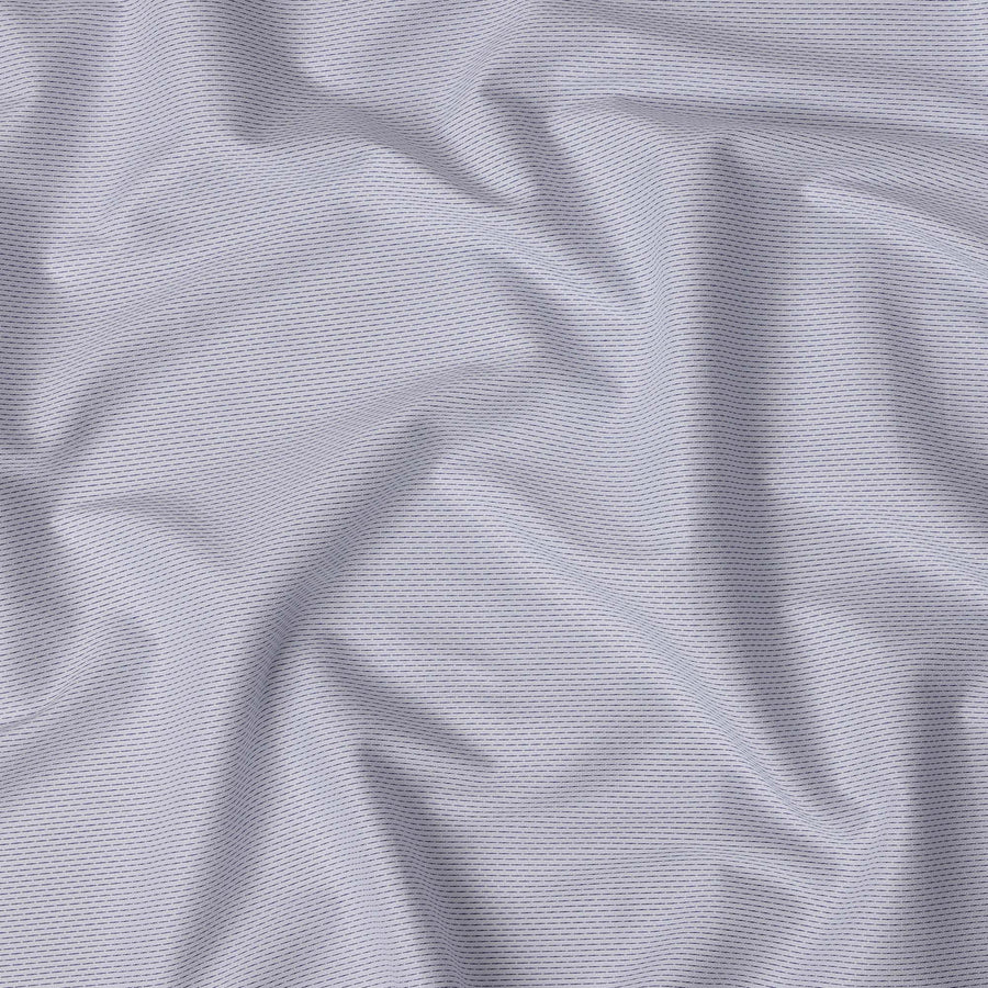 قماش قميص من مزيج القطن، أبيض مع خطوط زرقاء دقيقة، عرض 140 سم، صنع في اليابان - D22789