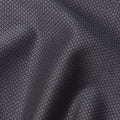 Charcoal Black Micro Diamond Weave Cotton Blend Shirting Fabric, Width 140 Cms, Made in Japan-D22794