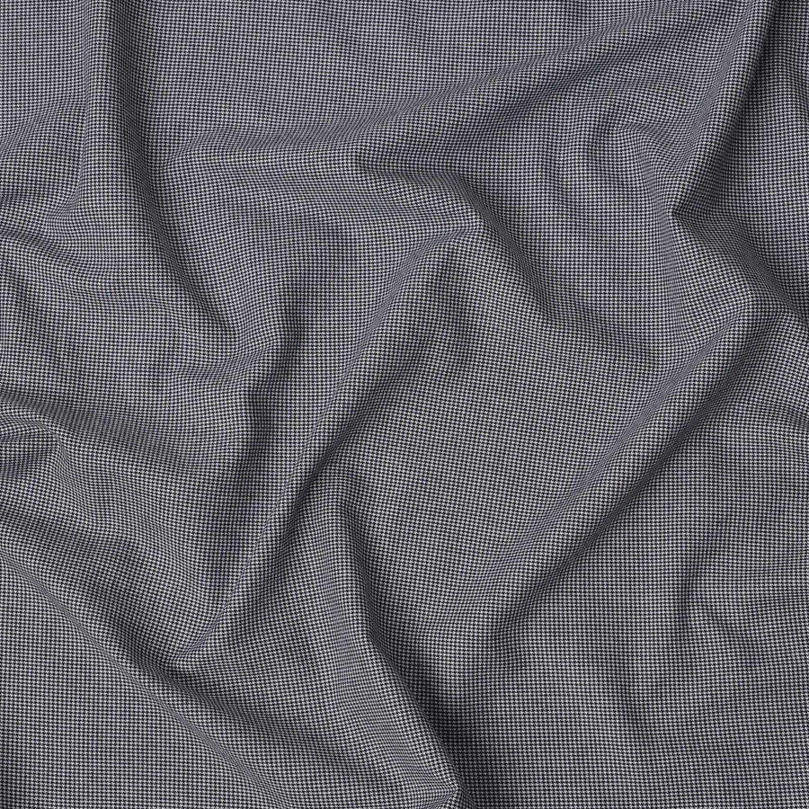 قماش قمصان قطني مخلوط بنقشة مربعات سوداء وبيضاء، عرض 140 سم، صنع في اليابان - D22796