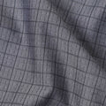 Grey with Black and Red Fine Grid Check Cotton Blend Shirting Fabric, Width 140 Cms, Made in Japan-D22797