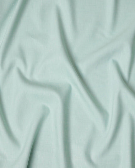 Mint Green Plain Pure Linen Fabric, No Print or Design, 150 cm Width, Made in India-D22895