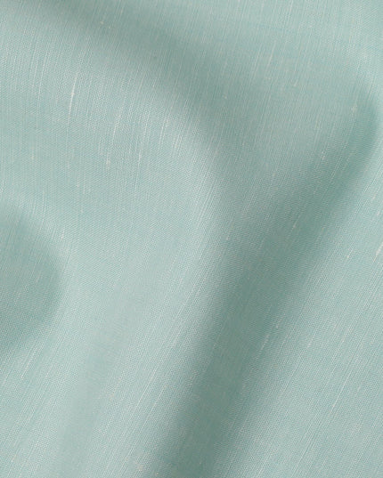 Mint Green Plain Pure Linen Fabric, No Print or Design, 150 cm Width, Made in India-D22895