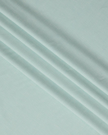 Mint Green Plain Pure Linen Fabric, No Print or Design, 150 cm Width, Made in India-D22895