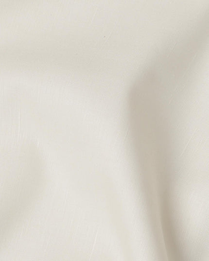 Ivory Plain Pure Linen Fabric, No Print or Design, 150 cm Width, Made in India-D22896