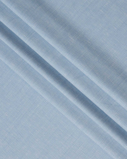Sky Blue Plain Pure Linen Fabric, No Print or Design, 150 cm Width, Made in India-D22897