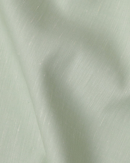 قماش كتان نقي سادة بلون أخضر فستقي، بدون طباعة أو تصميم، عرض 150 سم، صنع في الهند - D22899