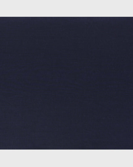 قماش كتان نقي سادة بلون أزرق داكن، بدون طباعة أو تصميم، عرض 150 سم، صنع في الهند - D22901