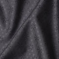 Charcoal Grey Geometric Jacquard 100% Swiss Cotton Shirting Fabric, 150 cm Width, Made in Switzerland-D22902