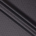 Charcoal Grey Geometric Jacquard 100% Swiss Cotton Shirting Fabric, 150 cm Width, Made in Switzerland-D22902