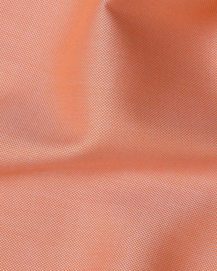 Peach Micro Dobby Textured 100% Swiss Cotton Shirting Fabric, 150 cm Width, Made in Switzerland-D22906