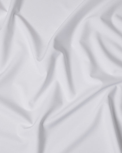 White Diamond Dobby Weave 100% Swiss Cotton Shirting Fabric, 150 cm Width, Made in Switzerland-D22907