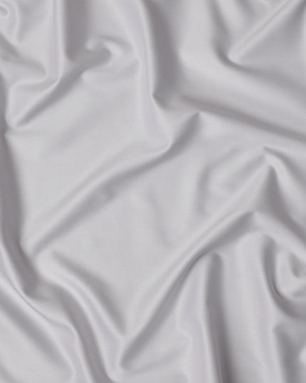 Silver Grey Twill Weave 100% Swiss Cotton Shirting Fabric, 150 cm Width, Made in Switzerland-D22908