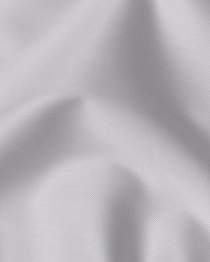Silver Grey Twill Weave 100% Swiss Cotton Shirting Fabric, 150 cm Width, Made in Switzerland-D22908